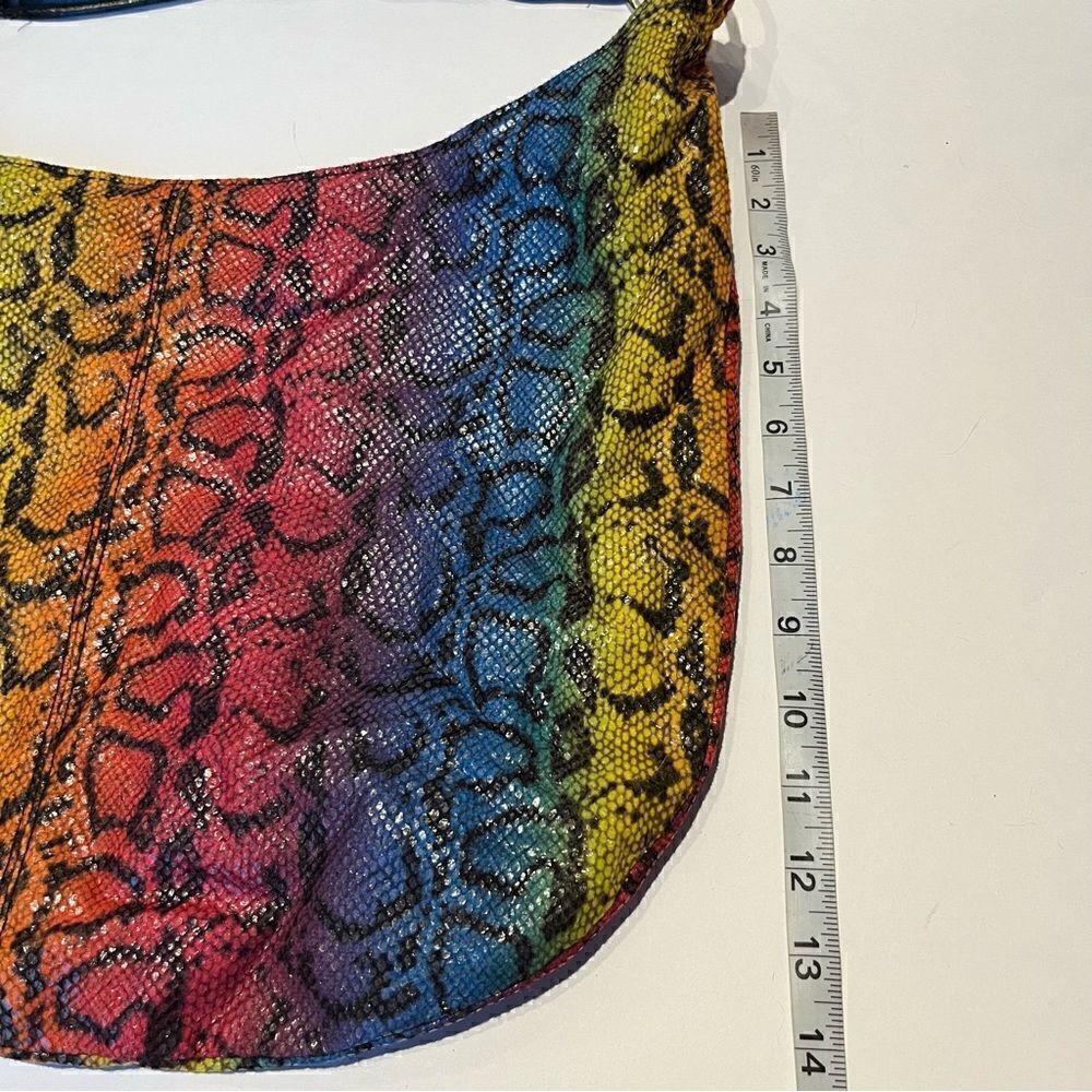 Hand Bag Boho Multi color Blue, red, yellow medium size. - Picture 7 of 8